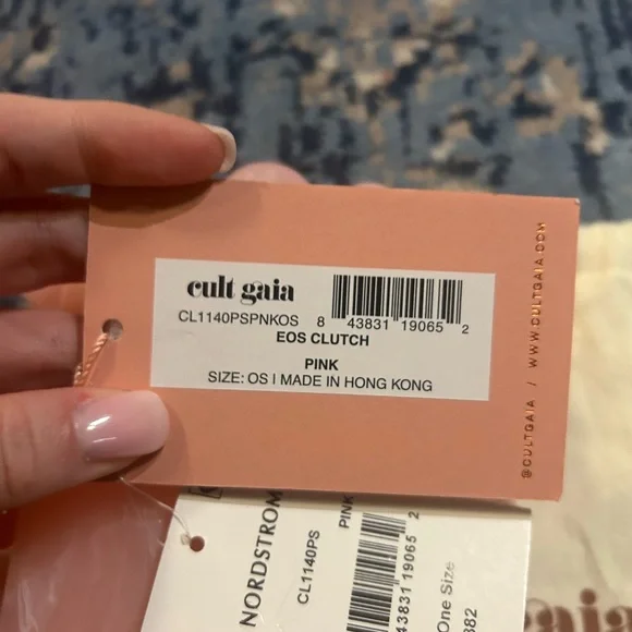 Cult Gaia Pink Pom-Pom Trim Bag - Picture 3 of 5